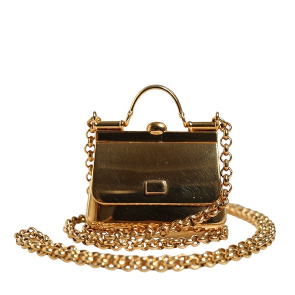 Dolce & Gabbana Brass Chain Sicily Micro Bag Pendant Necklace  - NEW WITH TAGS - Picture 7 of 12